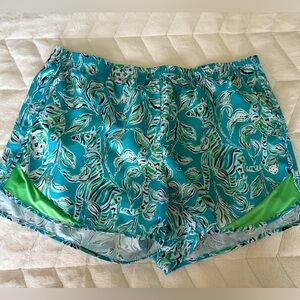 Lilly Pulitzer Blue and Green Athletic Shorts
